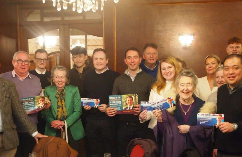Luke Graham and Tom Tugendhat with SCUA members at the George Hotel, Perth 27 January 2024