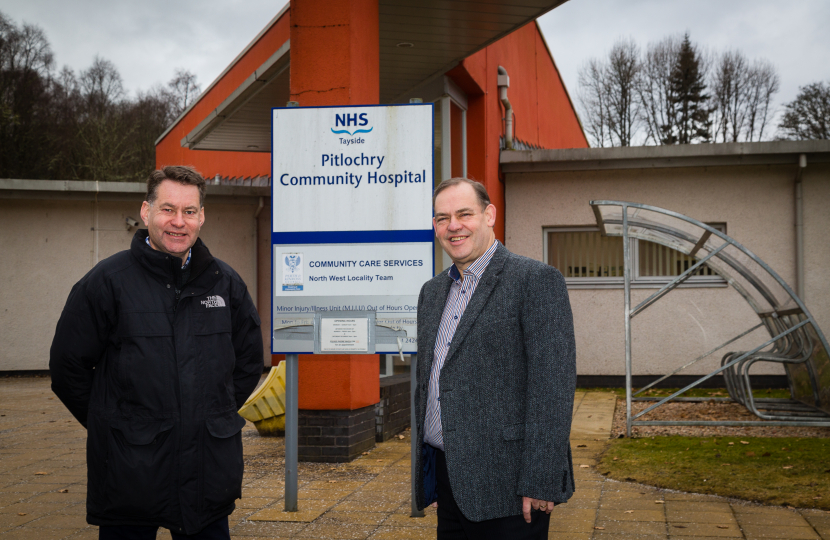 Murdo Fraser MSP and Councillor John Duff at Pitlochry Community Hospital