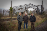 Councillor Angus Forbes, Mac Roberts and Murdo Fraser MSP at Errol Station