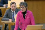 Liz Smith MSP in the Parliamentary Chamber
