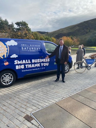Murdo Fraser MSP at the Small Business Saturday event outside Holyrood