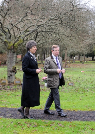 Elizabeth Smith MSP and Cllr Alexander Stewart discuss the proposed road.