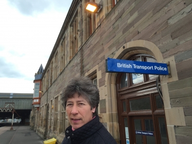 Liz Smith MSP at the British Transport Police Perth Rail Station Office 
